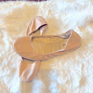 Muted pink ballet flats